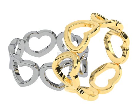 Foto de 3 d representación de anillos preciosos - Imagen libre de derechos