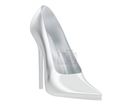 Foto de Zapato princesa aislado sobre fondo blanco. representación 3d - ilustración - Imagen libre de derechos