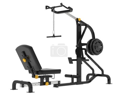 Photo for Sport equipment. 3d illustration of Lever gym machine - Royalty Free Image