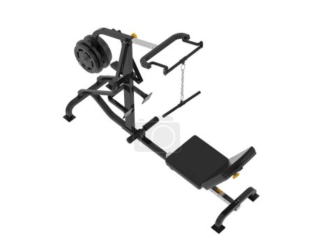 Photo for Sport equipment. 3d illustration of Lever gym machine - Royalty Free Image