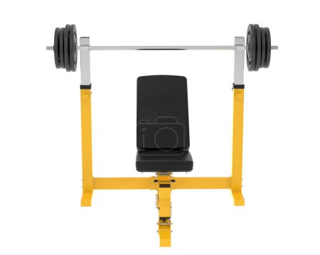 Photo for Adjustable weight bench isolated on background. 3d rendering - illustration - Royalty Free Image