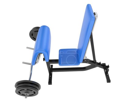 Photo for Arm curl bench isolated on background. 3d rendering - illustration - Royalty Free Image