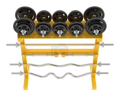 Photo for Weight rack isolated on background. 3d rendering - illustration - Royalty Free Image