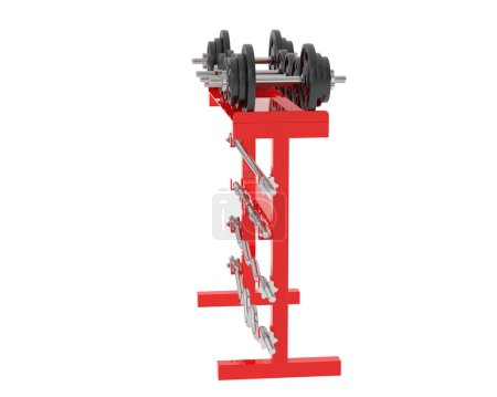 Photo for Weight rack isolated on background. 3d rendering - illustration - Royalty Free Image