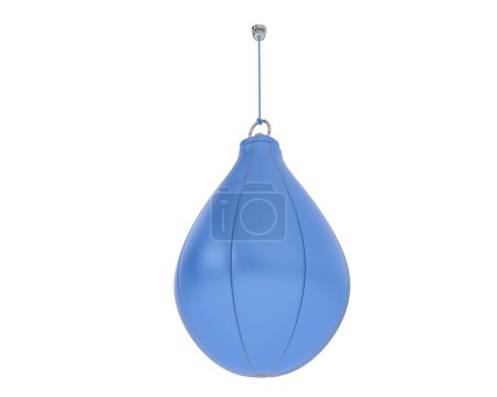 Photo for Hanging boxing bag isolated on white background - Royalty Free Image