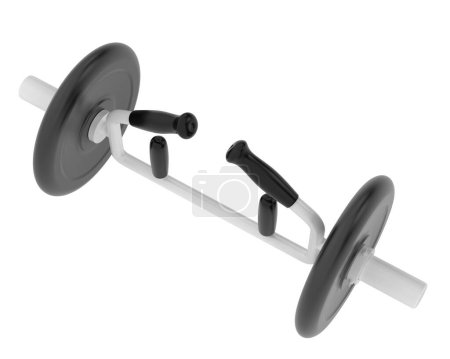 Photo for Trap Bar for Deadlifts, hex bar dumbbell isolated on white - Royalty Free Image