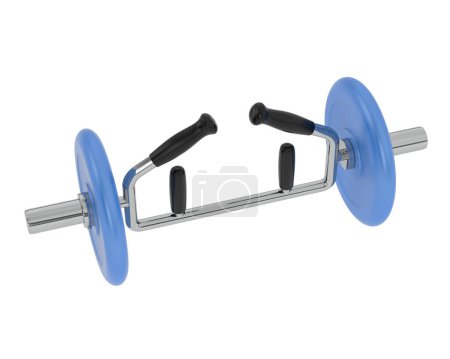 Photo for Trap Bar for Deadlifts, hex bar dumbbell isolated on white - Royalty Free Image
