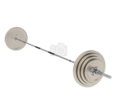Photo for Barbell isolated on background. 3d rendering - illustration - Royalty Free Image