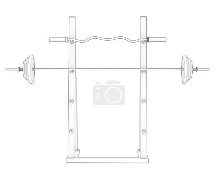 Photo for Gym bench isolated on white background - Royalty Free Image