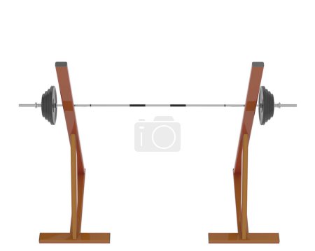Photo for Gym bench, sports equipment isolated on white background - Royalty Free Image