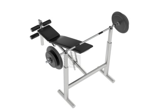 Photo for 3d illustration of Gym bench, workout sport equipment, Adjustable gym benches - Royalty Free Image