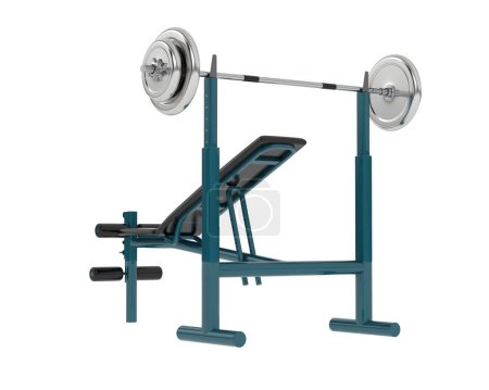 Photo for 3d illustration of Gym bench, workout sport equipment - Royalty Free Image