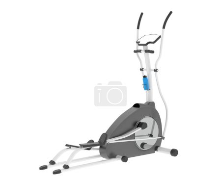 Foto de Bicicleta de gimnasio aislada sobre fondo blanco 3 d renderizado - Imagen libre de derechos