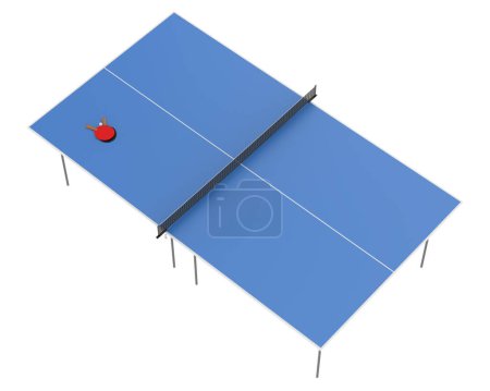 Foto de Mesa de tenis, ilustración de la representación 3d - Imagen libre de derechos