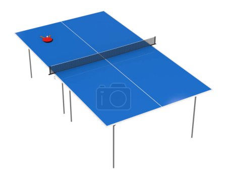 Téléchargez les photos : Table de tennis, illustration de rendu 3d - en image libre de droit