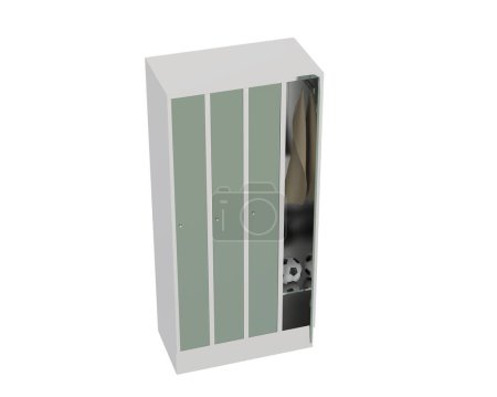 Photo for Gym lockers isolated on background. 3d rendering - illustration - Royalty Free Image