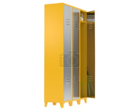 Photo for Gym lockers isolated on background. 3d rendering - illustration - Royalty Free Image
