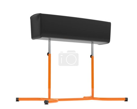 Photo for Gymnastic bench, sport equipment isolated on white background - Royalty Free Image