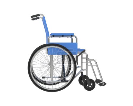 Photo for 3d render of a wheelchair on white background - Royalty Free Image