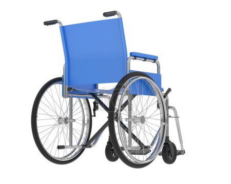 Foto de 3D representación de una silla de ruedas sobre fondo blanco - Imagen libre de derechos
