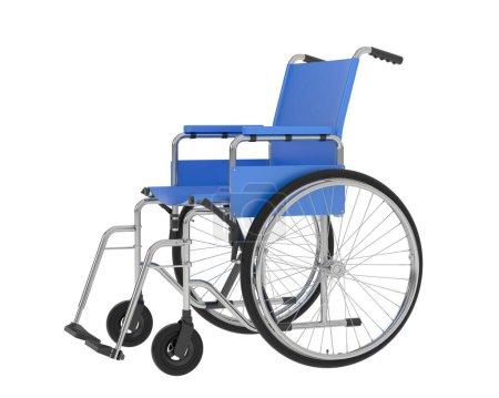 Photo for 3d render of a wheelchair on white background - Royalty Free Image
