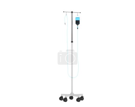 Photo for Iv pole isolated on background. 3d rendering - illustration - Royalty Free Image