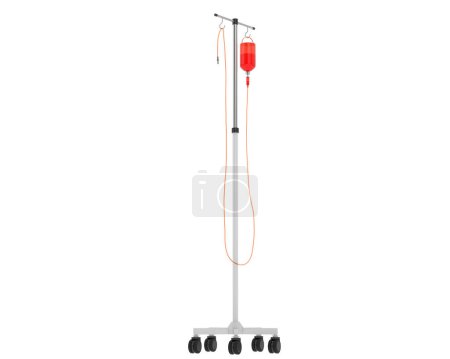Photo for Iv pole isolated on background. 3d rendering - illustration - Royalty Free Image