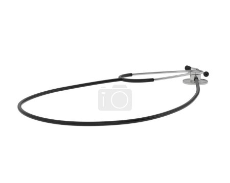 Téléchargez les photos : Stéthoscope à usage médical isolé sur fond blanc - en image libre de droit