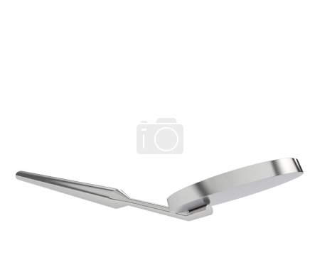 Photo for Dentist mirror isolated on background. 3d rendering - illustration - Royalty Free Image