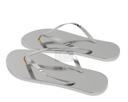 Photo for Flip flops isolated on background. 3d rendering, illustration - Royalty Free Image