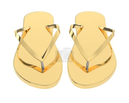 Photo for Flip flops isolated on background. 3d rendering, illustration - Royalty Free Image
