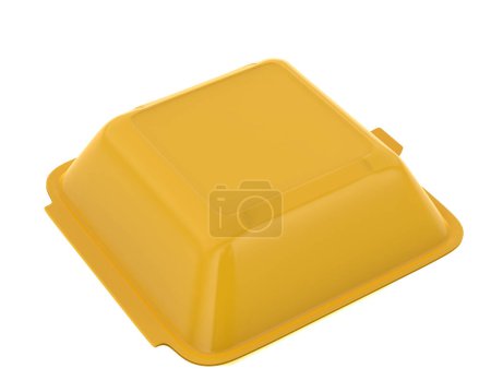 Photo for Hamburger container isolated on background. 3d rendering - illustration - Royalty Free Image
