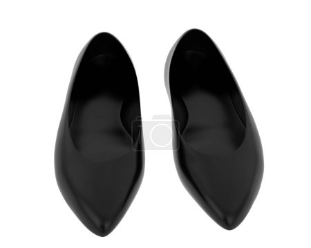 Foto de Zapatillas de ballet aisladas sobre fondo. representación 3d - ilustración - Imagen libre de derechos