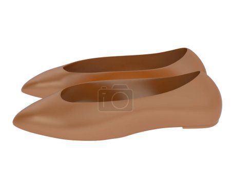 Foto de Zapatillas de ballet aisladas sobre fondo. representación 3d - ilustración - Imagen libre de derechos
