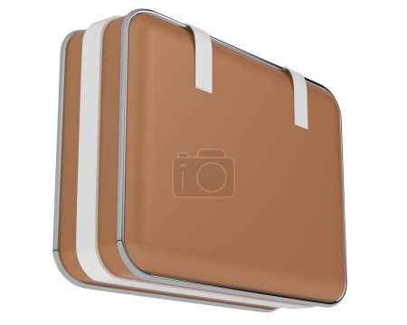 Photo for Suitcase isolated on background. 3d rendering - illustration - Royalty Free Image