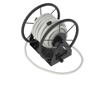 Foto de 3 d renderizado de cable de alimentación con fondo blanco - Imagen libre de derechos