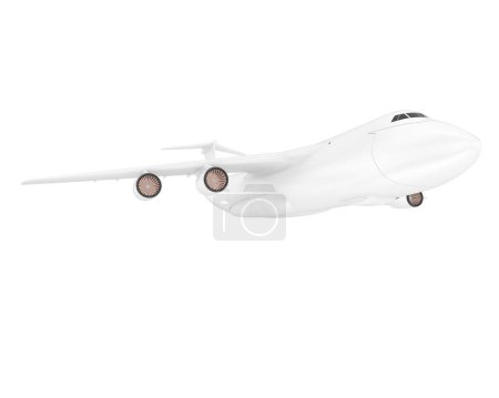 Foto de Ilustración modelo 3d de la galaxia Airplane c5 sobre fondo blanco - Imagen libre de derechos