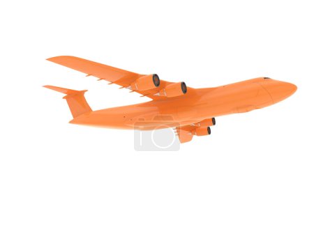 Téléchargez les photos : Illustration du modèle 3d de la galaxie orange Avion c5 sur fond blanc - en image libre de droit