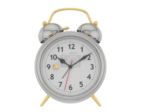 Foto de Reloj despertador elegante aislado sobre fondo blanco - Imagen libre de derechos
