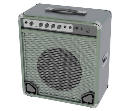 Photo for Bass amplifier isolated on white background - Royalty Free Image