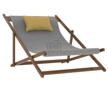 Téléchargez les photos : Belle illustration de chaise de plage - en image libre de droit
