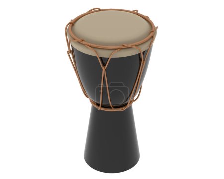 Photo for Bongo drum isolated on background. 3d rendering - illustration - Royalty Free Image