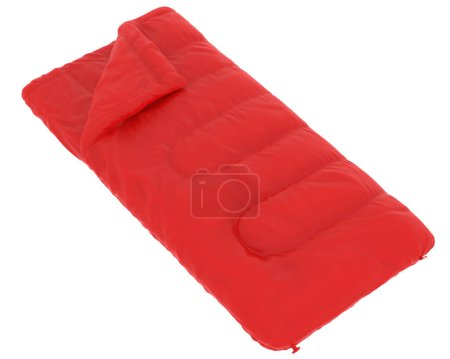 Photo for Camping sleeping bag isolated on grey background. 3d rendering - illustration - Royalty Free Image