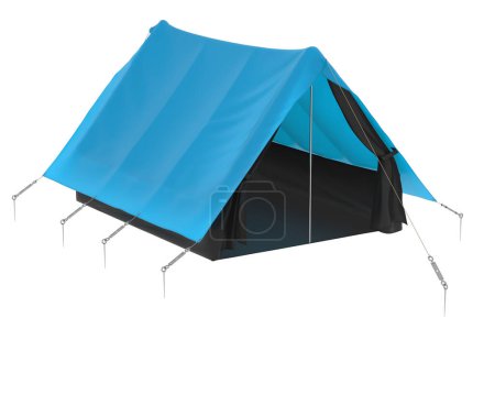 Téléchargez les photos : Tente moderne isolée sur fond. rendu 3d - illustration - en image libre de droit