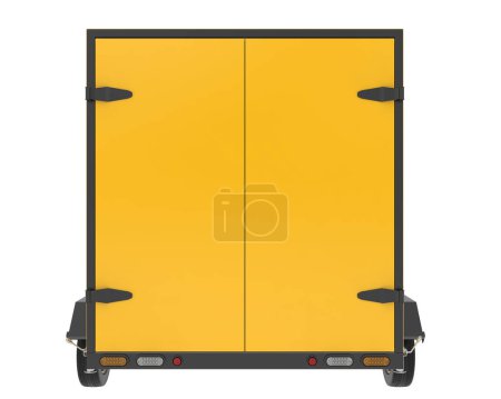 Photo for Cargo troller auto isolated on white background. 3d rendering - illustration - Royalty Free Image