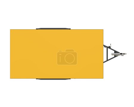 Téléchargez les photos : Contrôleur de fret auto isolé sur fond blanc. rendu 3d - illustration - en image libre de droit