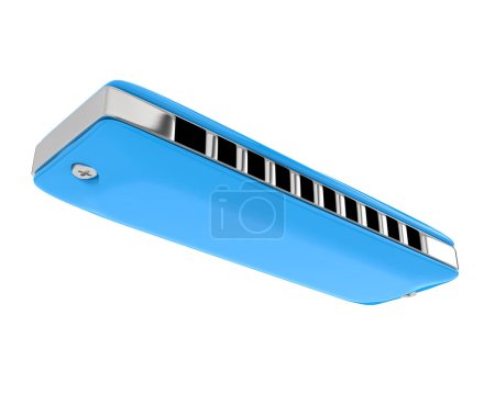 Photo for Clasic harmonica isolated on background . 3d rendering - illustration - Royalty Free Image