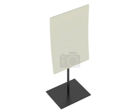Photo for Curved tabletop display isolated on background. 3d rendering - illustration - Royalty Free Image