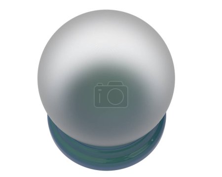 Photo for Empty snowglobe isolated on background. 3D rendering - illustration - Royalty Free Image