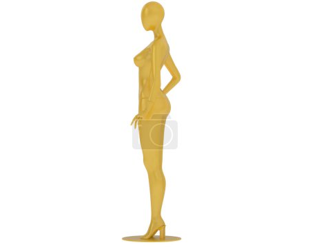 Photo for Mannequin isolated on background. 3d rendering, illustration - Royalty Free Image